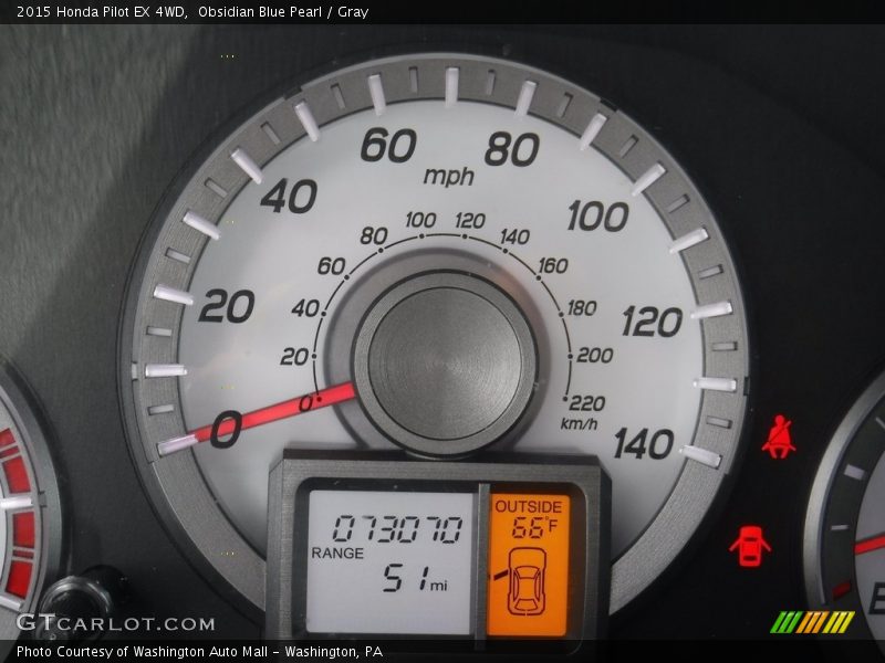 Obsidian Blue Pearl / Gray 2015 Honda Pilot EX 4WD