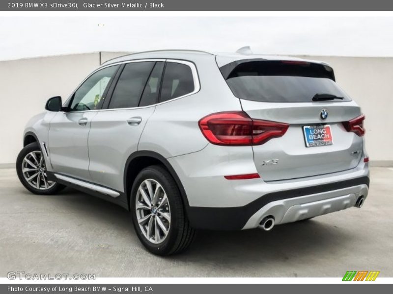 Glacier Silver Metallic / Black 2019 BMW X3 sDrive30i