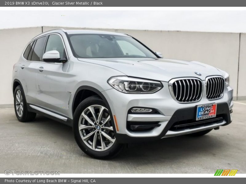 Glacier Silver Metallic / Black 2019 BMW X3 sDrive30i