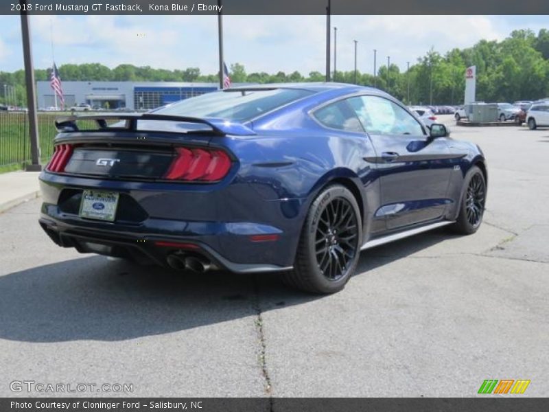 Kona Blue / Ebony 2018 Ford Mustang GT Fastback