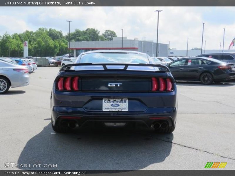 Kona Blue / Ebony 2018 Ford Mustang GT Fastback