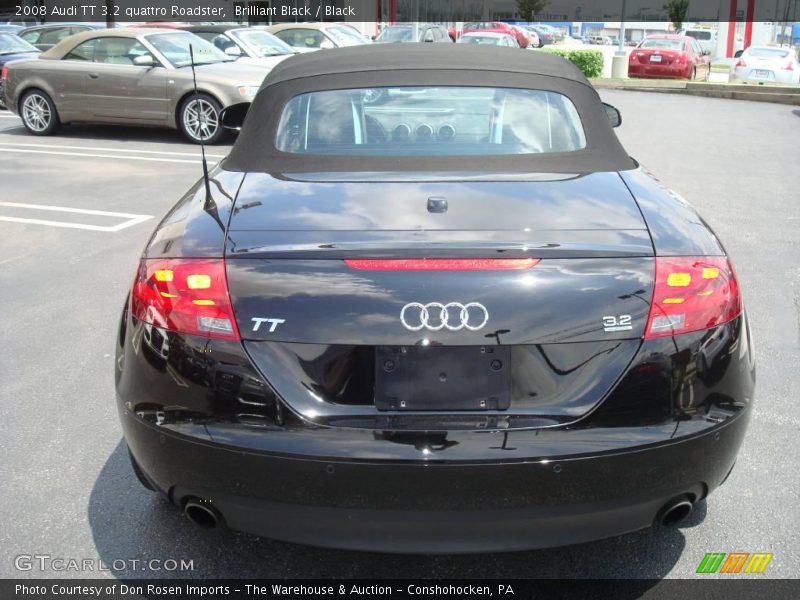 Brilliant Black / Black 2008 Audi TT 3.2 quattro Roadster