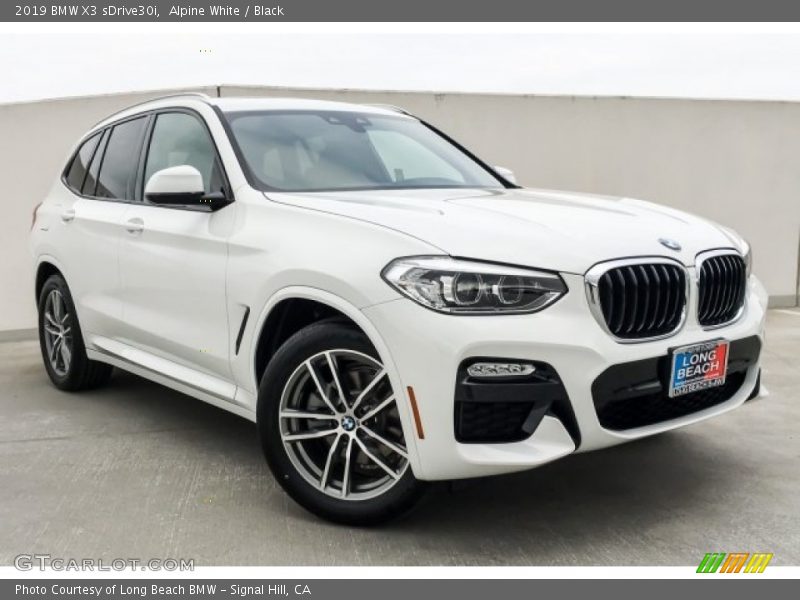Alpine White / Black 2019 BMW X3 sDrive30i