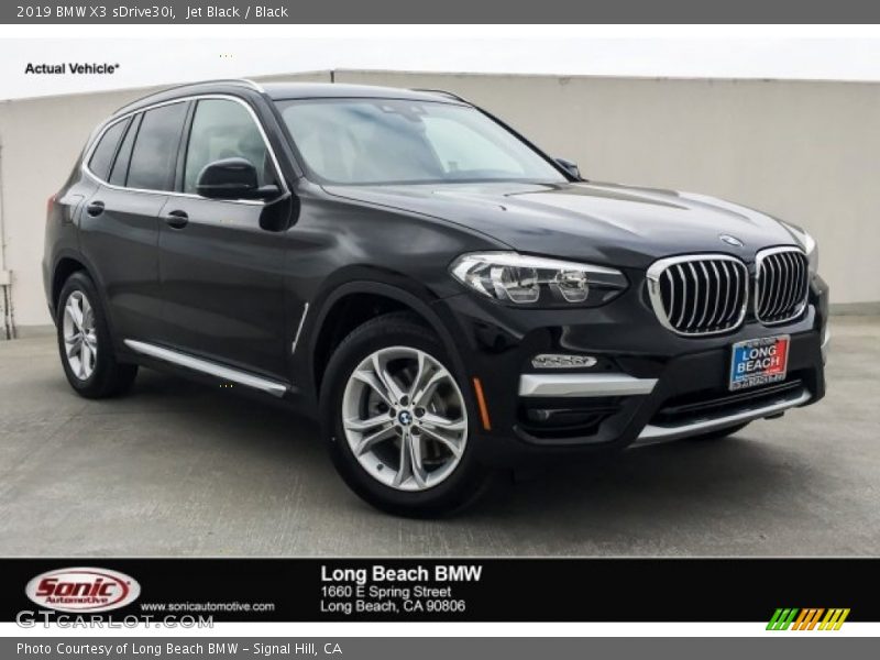 Jet Black / Black 2019 BMW X3 sDrive30i