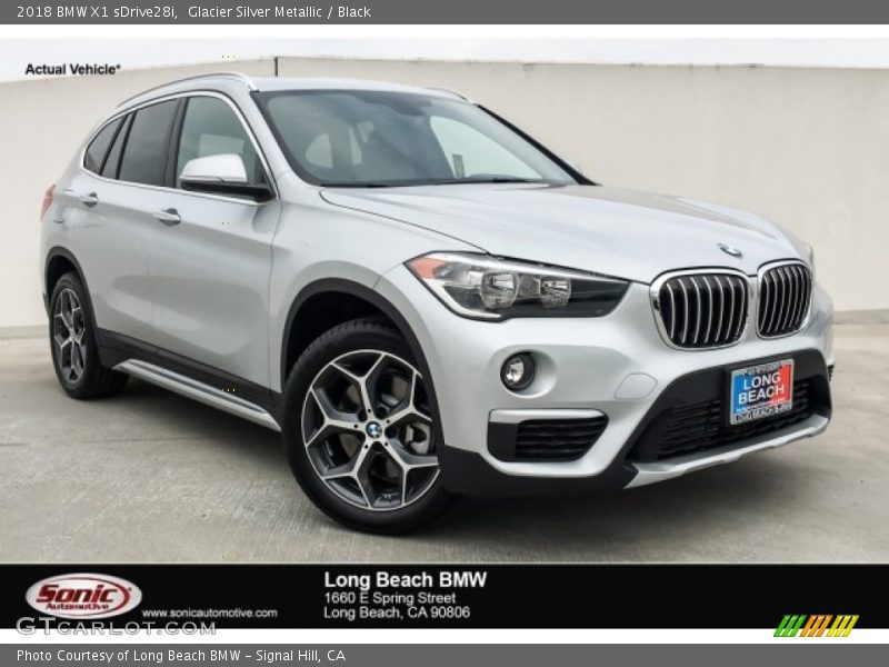 Glacier Silver Metallic / Black 2018 BMW X1 sDrive28i