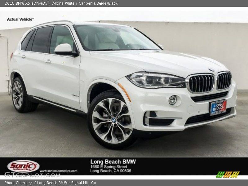 Alpine White / Canberra Beige/Black 2018 BMW X5 sDrive35i
