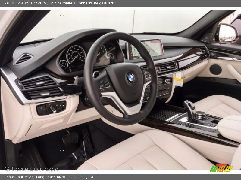 Alpine White / Canberra Beige/Black 2018 BMW X5 sDrive35i