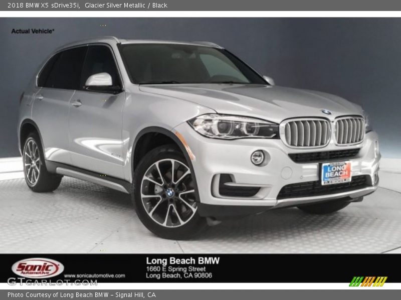 Glacier Silver Metallic / Black 2018 BMW X5 sDrive35i