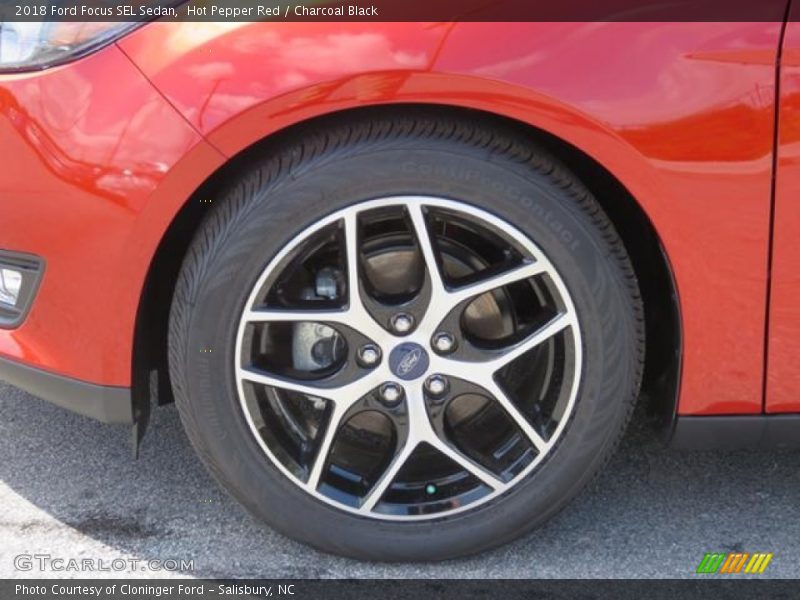 Hot Pepper Red / Charcoal Black 2018 Ford Focus SEL Sedan