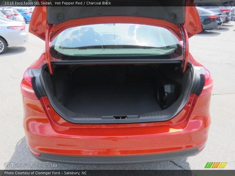 Hot Pepper Red / Charcoal Black 2018 Ford Focus SEL Sedan