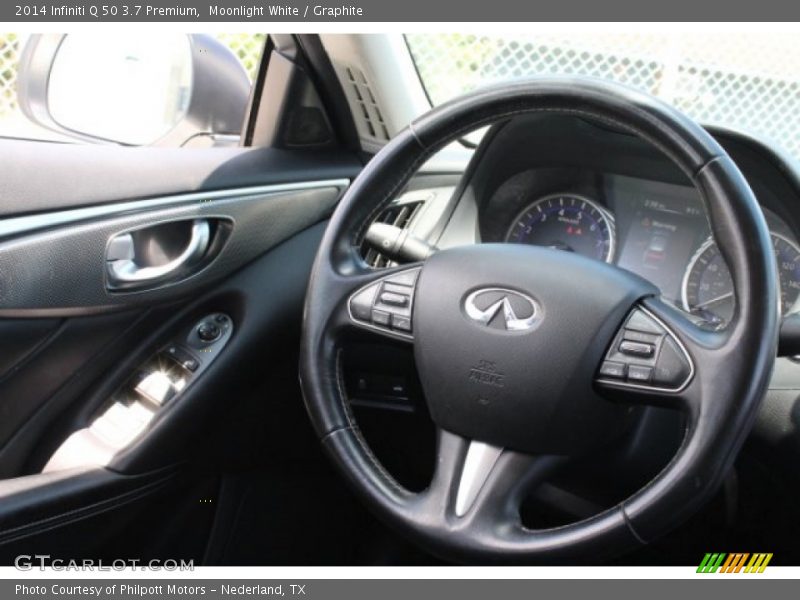 Moonlight White / Graphite 2014 Infiniti Q 50 3.7 Premium