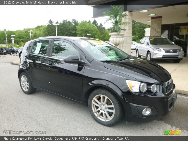 Black / Jet Black/Brick 2012 Chevrolet Sonic LT Hatch