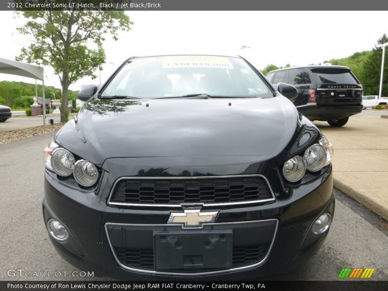 Black / Jet Black/Brick 2012 Chevrolet Sonic LT Hatch