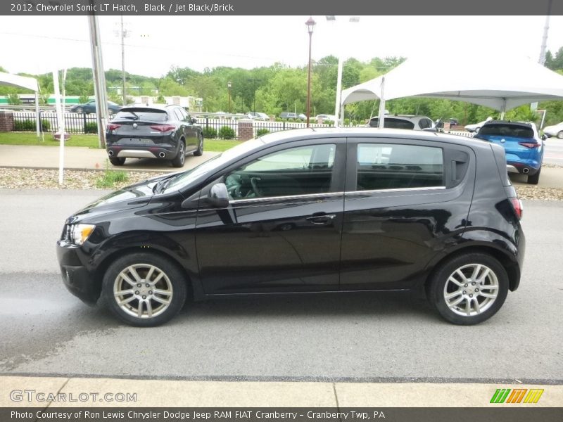 Black / Jet Black/Brick 2012 Chevrolet Sonic LT Hatch