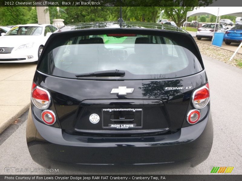 Black / Jet Black/Brick 2012 Chevrolet Sonic LT Hatch