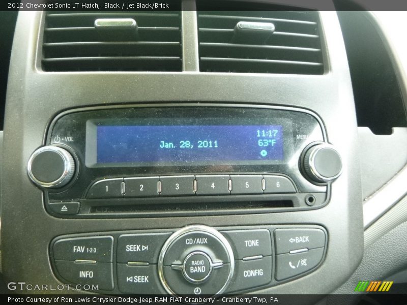 Black / Jet Black/Brick 2012 Chevrolet Sonic LT Hatch