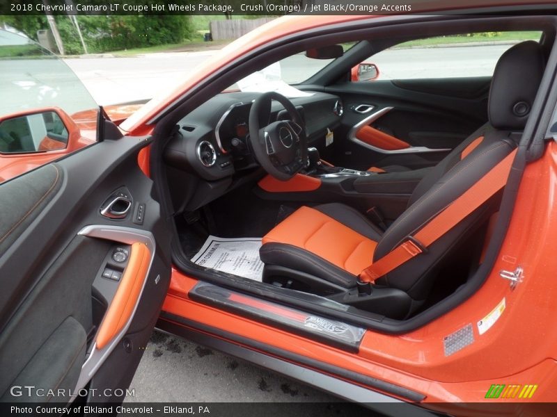  2018 Camaro LT Coupe Hot Wheels Package Jet Black/Orange Accents Interior