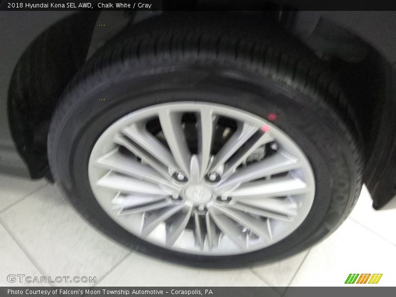 Chalk White / Gray 2018 Hyundai Kona SEL AWD