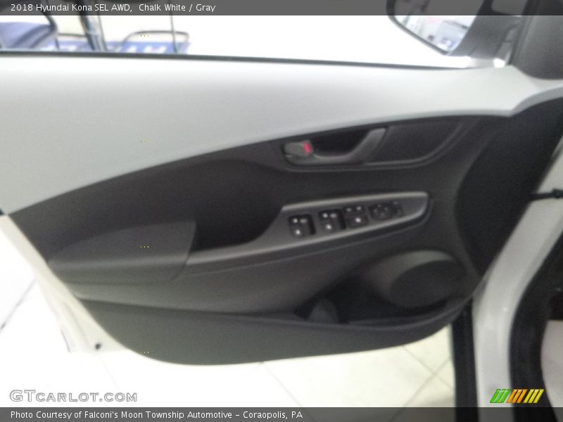 Chalk White / Gray 2018 Hyundai Kona SEL AWD