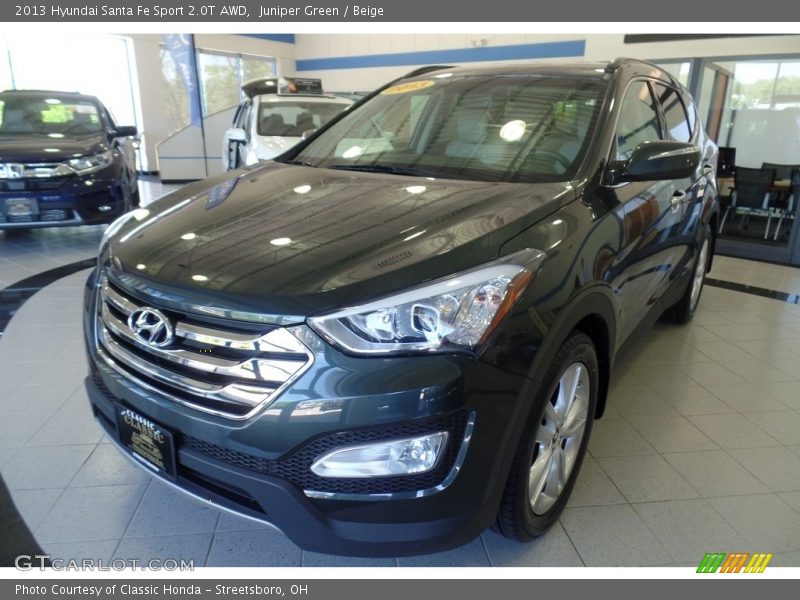 Juniper Green / Beige 2013 Hyundai Santa Fe Sport 2.0T AWD