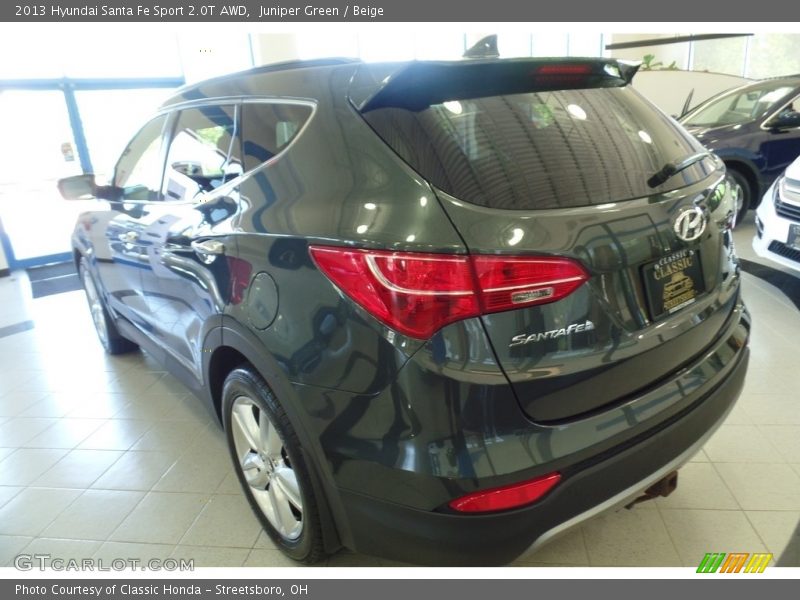Juniper Green / Beige 2013 Hyundai Santa Fe Sport 2.0T AWD