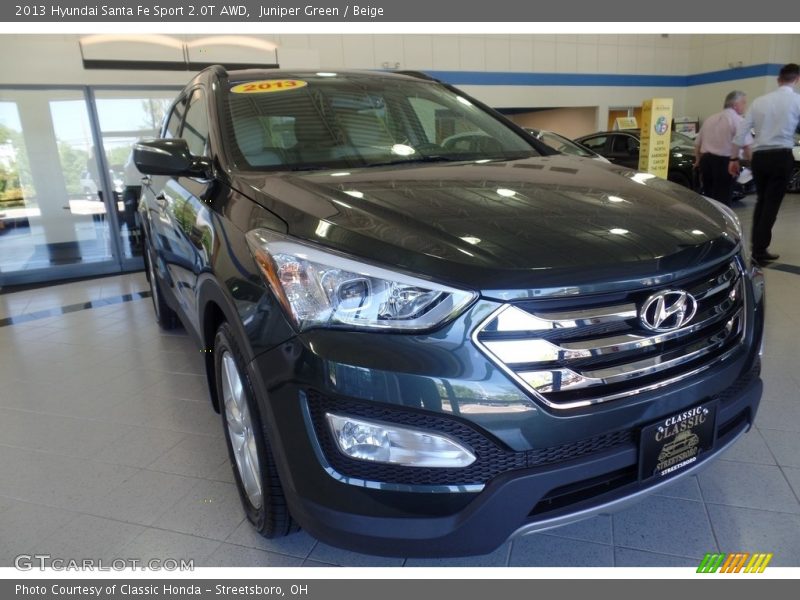 Juniper Green / Beige 2013 Hyundai Santa Fe Sport 2.0T AWD