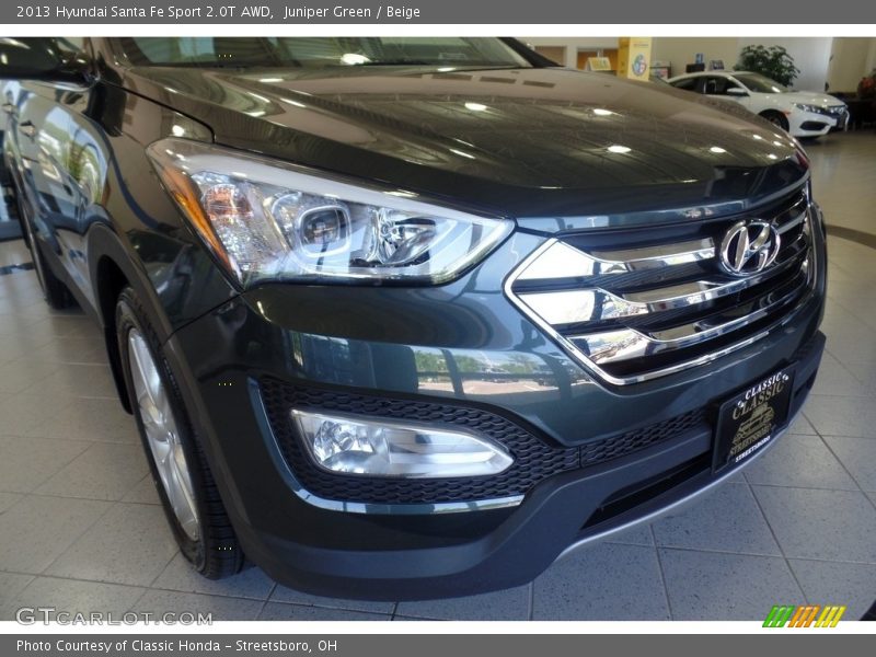 Juniper Green / Beige 2013 Hyundai Santa Fe Sport 2.0T AWD