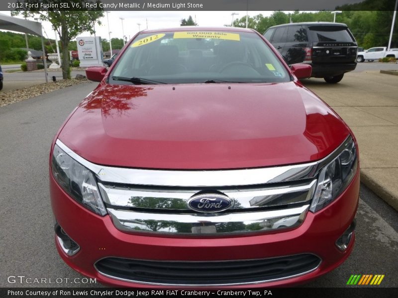 Red Candy Metallic / Medium Light Stone 2012 Ford Fusion SEL V6