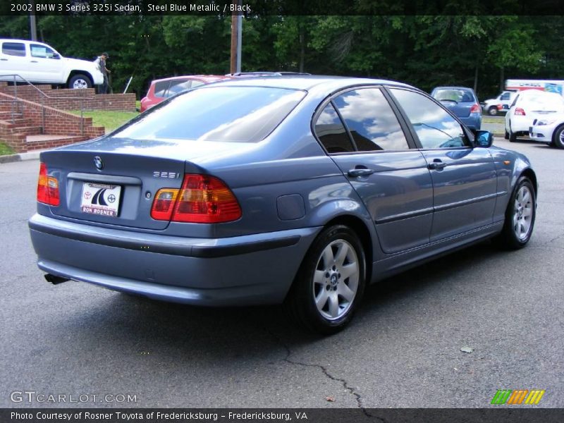 Steel Blue Metallic / Black 2002 BMW 3 Series 325i Sedan