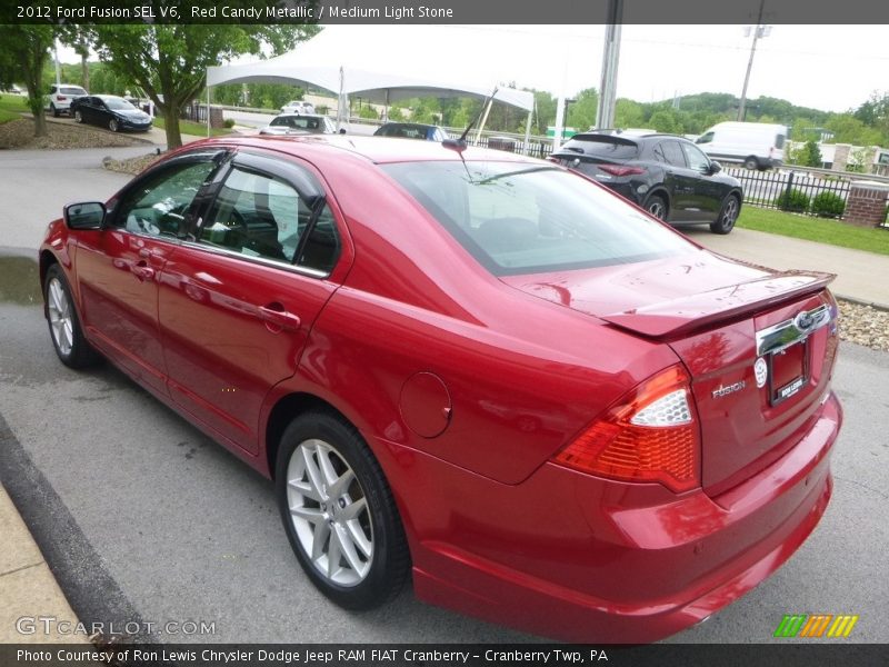 Red Candy Metallic / Medium Light Stone 2012 Ford Fusion SEL V6