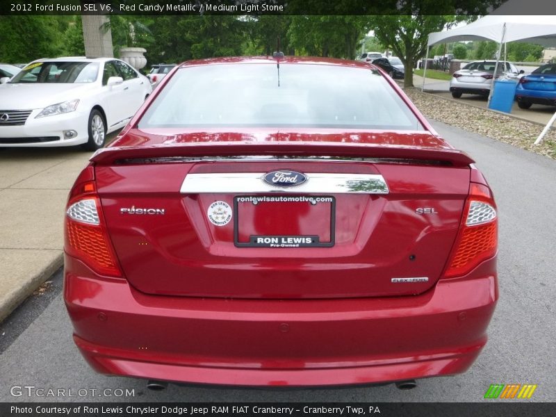 Red Candy Metallic / Medium Light Stone 2012 Ford Fusion SEL V6
