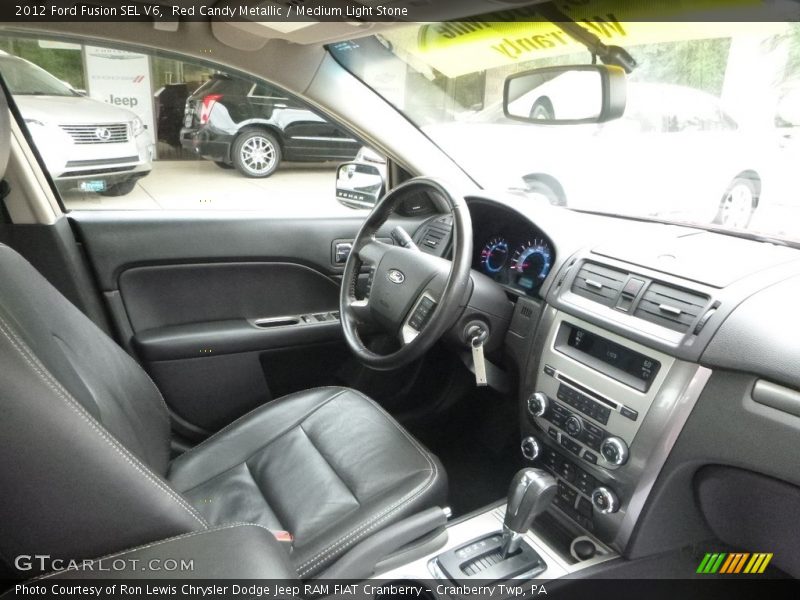 Red Candy Metallic / Medium Light Stone 2012 Ford Fusion SEL V6