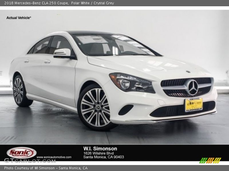 Polar White / Crystal Grey 2018 Mercedes-Benz CLA 250 Coupe
