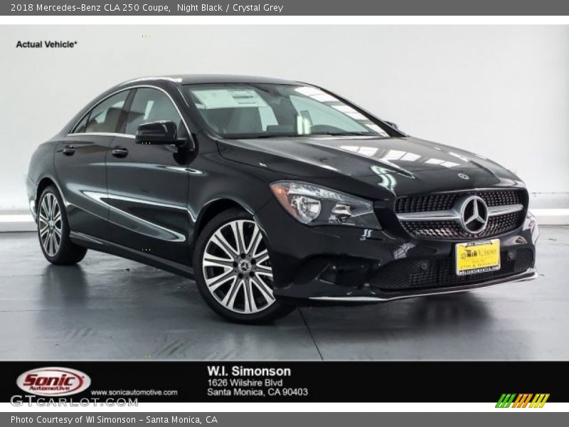 Night Black / Crystal Grey 2018 Mercedes-Benz CLA 250 Coupe