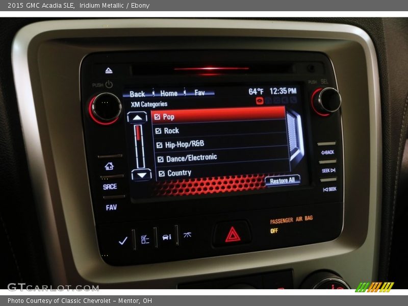 Iridium Metallic / Ebony 2015 GMC Acadia SLE
