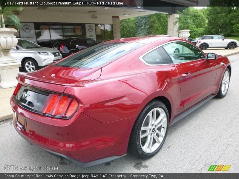 Ruby Red / Red Line 2017 Ford Mustang EcoBoost Premium Coupe