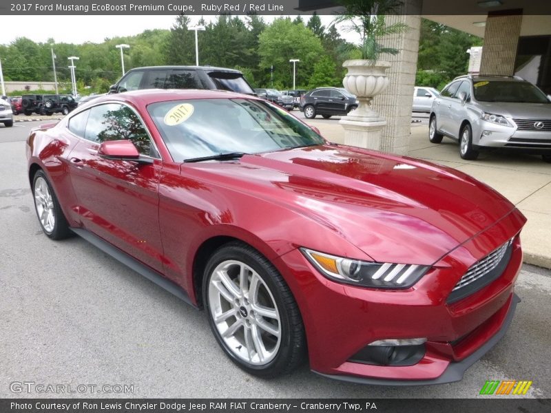 Front 3/4 View of 2017 Mustang EcoBoost Premium Coupe