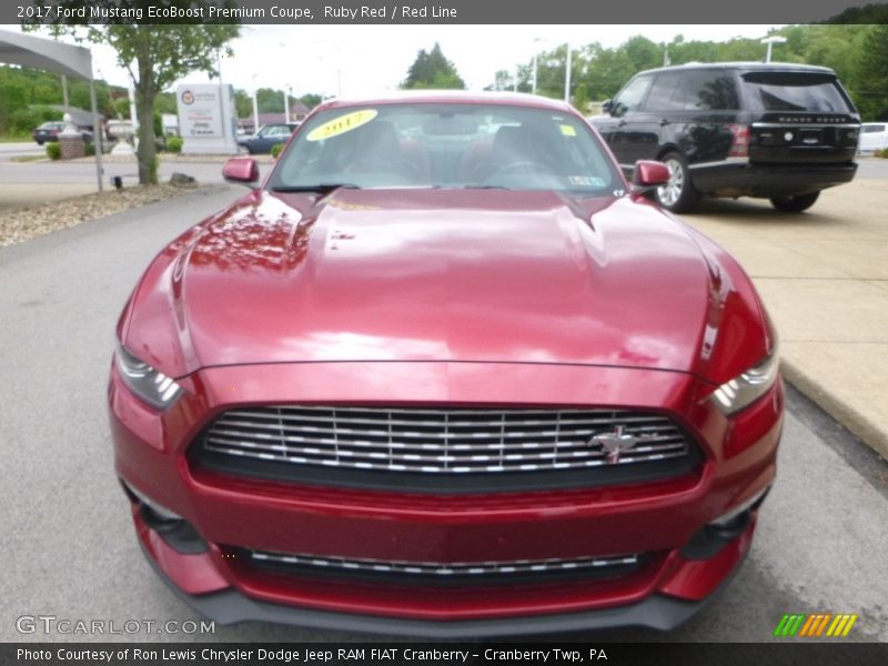 Ruby Red / Red Line 2017 Ford Mustang EcoBoost Premium Coupe