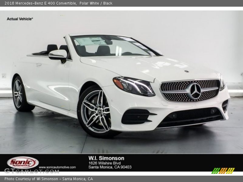 Polar White / Black 2018 Mercedes-Benz E 400 Convertible