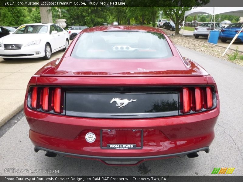 Ruby Red / Red Line 2017 Ford Mustang EcoBoost Premium Coupe