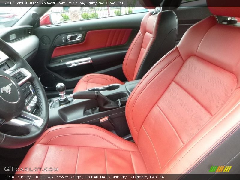  2017 Mustang EcoBoost Premium Coupe Red Line Interior