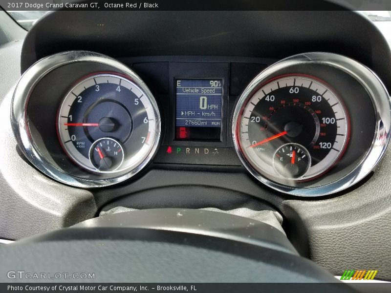 Octane Red / Black 2017 Dodge Grand Caravan GT