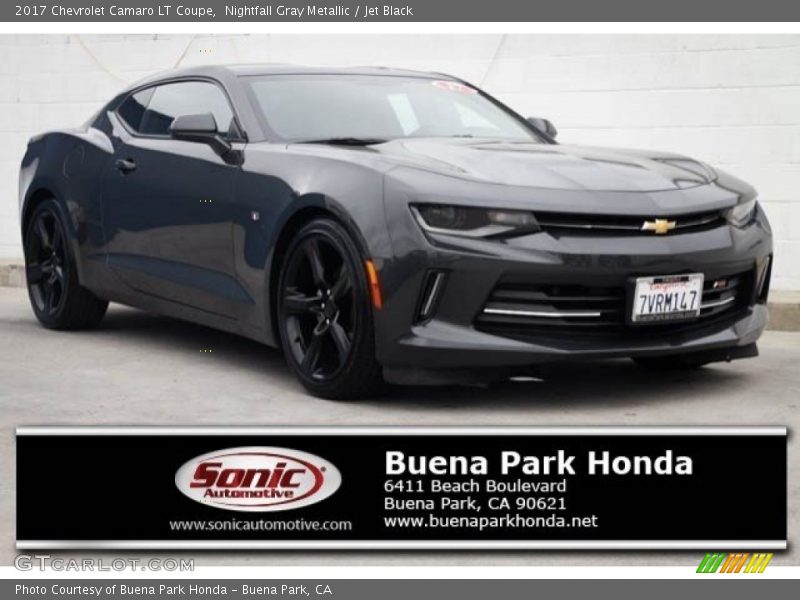 Nightfall Gray Metallic / Jet Black 2017 Chevrolet Camaro LT Coupe