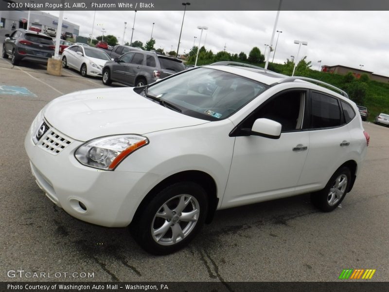 Phantom White / Black 2010 Nissan Rogue SL AWD