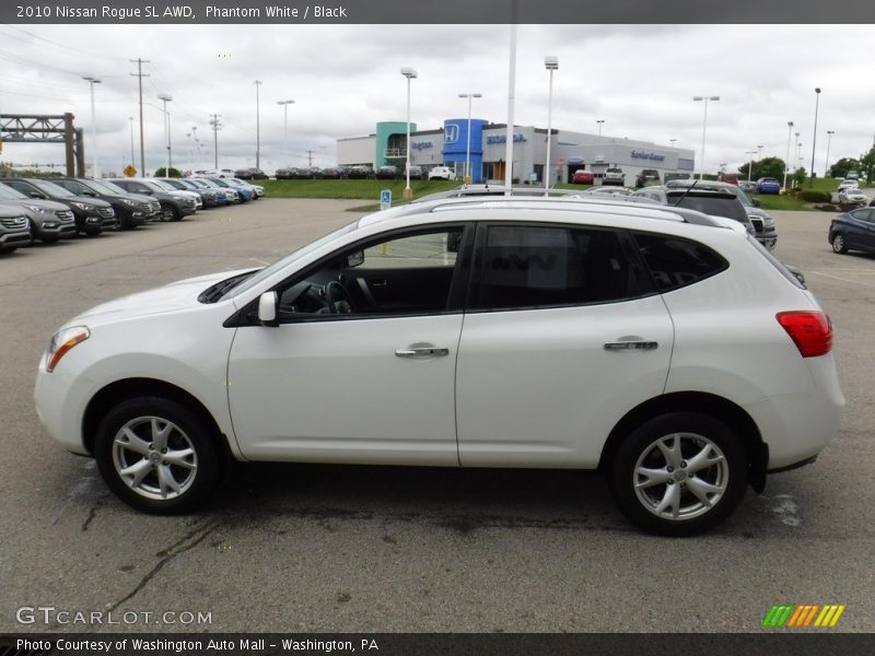 Phantom White / Black 2010 Nissan Rogue SL AWD