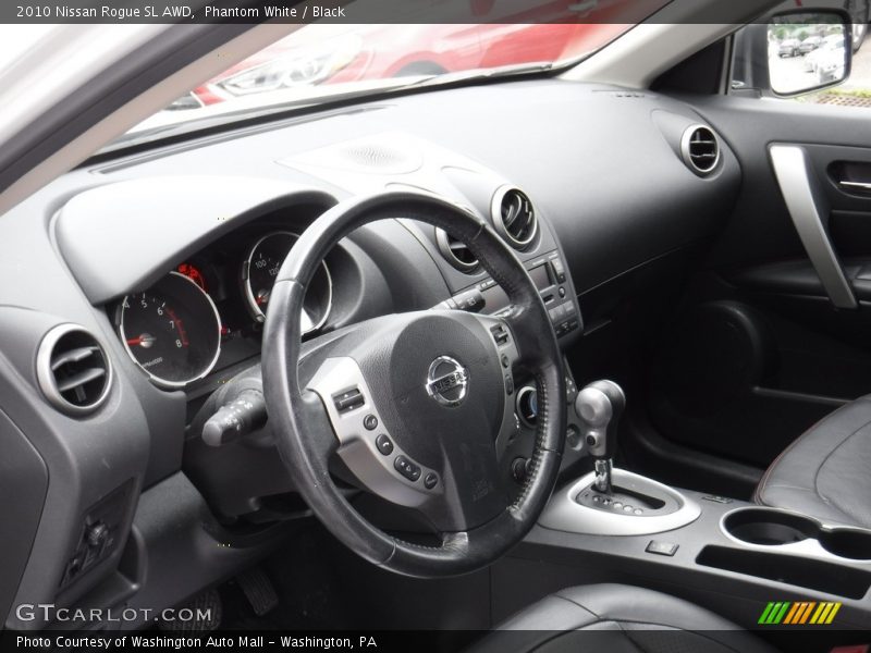 Phantom White / Black 2010 Nissan Rogue SL AWD