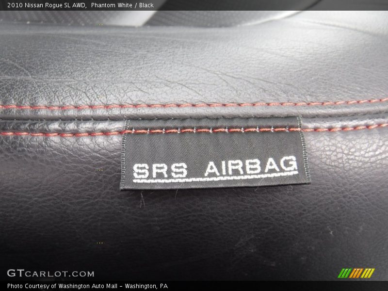 Phantom White / Black 2010 Nissan Rogue SL AWD