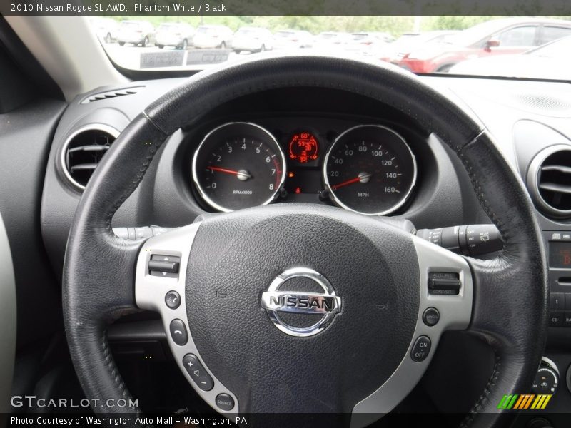Phantom White / Black 2010 Nissan Rogue SL AWD