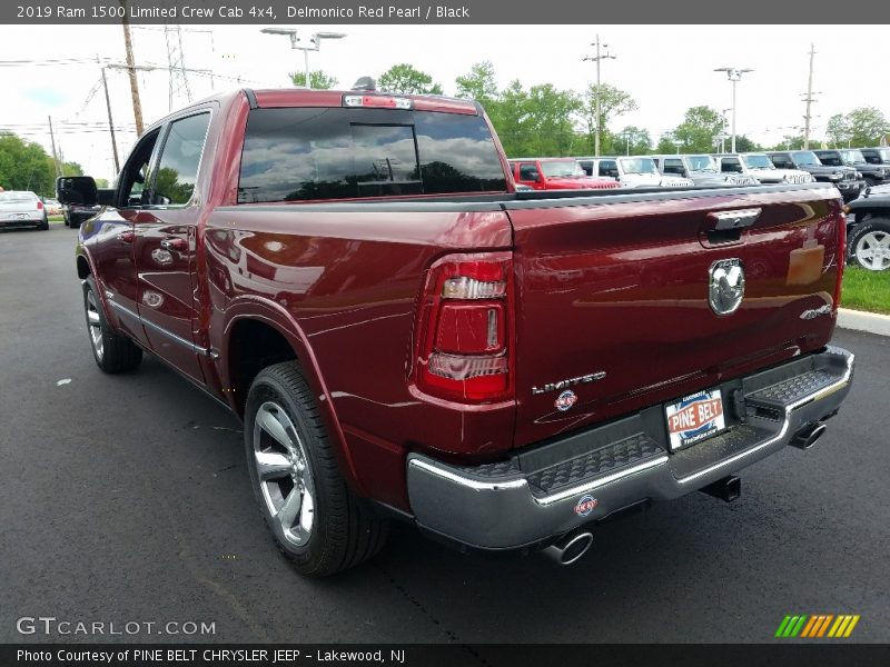 Delmonico Red Pearl / Black 2019 Ram 1500 Limited Crew Cab 4x4