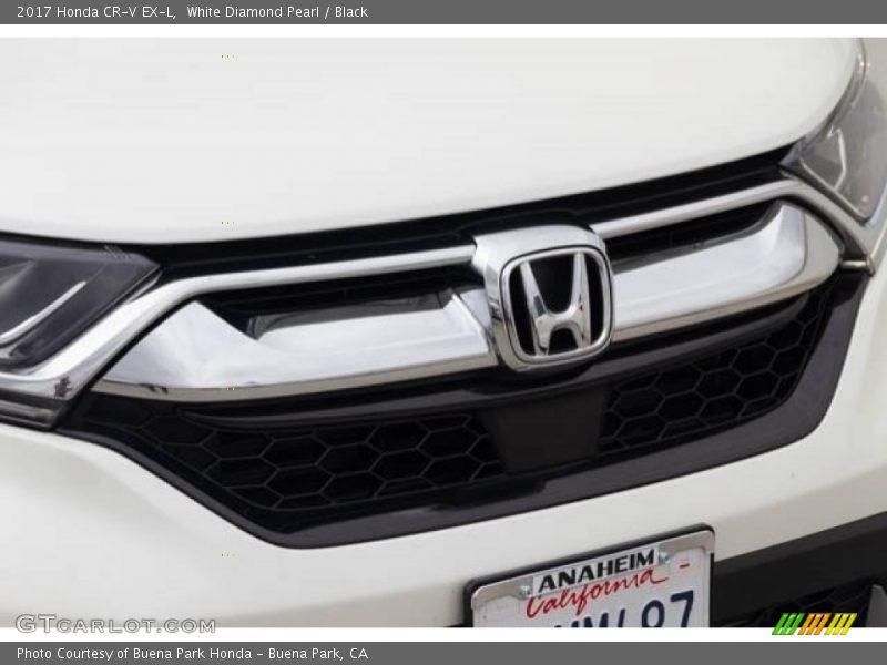 White Diamond Pearl / Black 2017 Honda CR-V EX-L